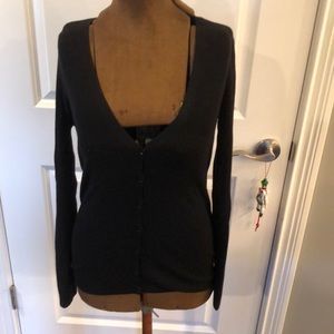J. Crew black wool cardigan XS